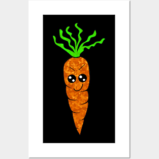 CUTE Carrot Art Cool Vegetables Posters and Art